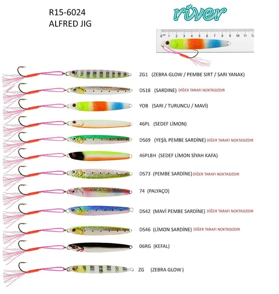River Alfred Jig Lure Baby Jig 15 Gr ürün görseli 1