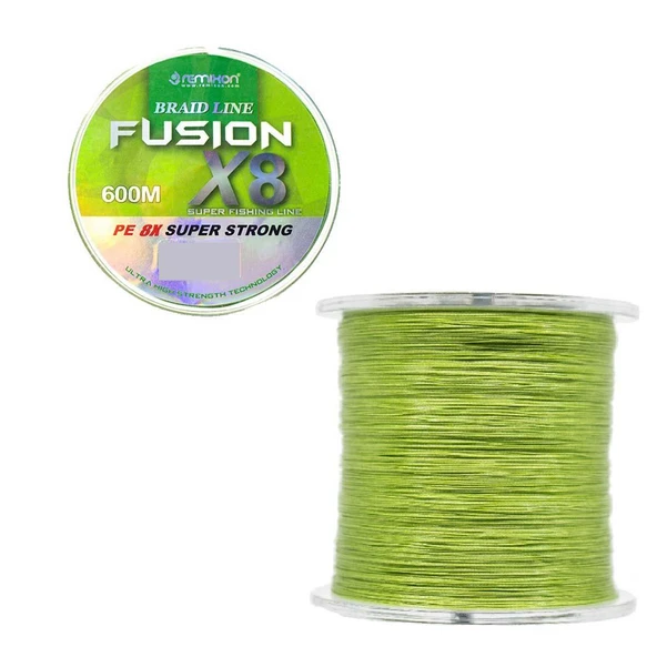 Remixon Fusion x8 Green İp Olta Misinası 600mt ürün görseli 1
