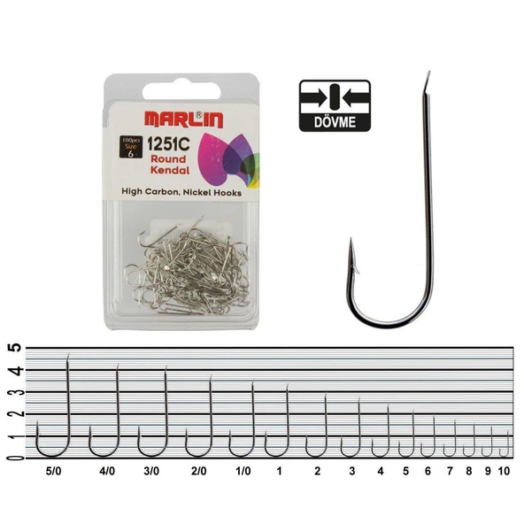 Marlin 1251C Round Kendal Nikel Olta İğnesi - Resim 2