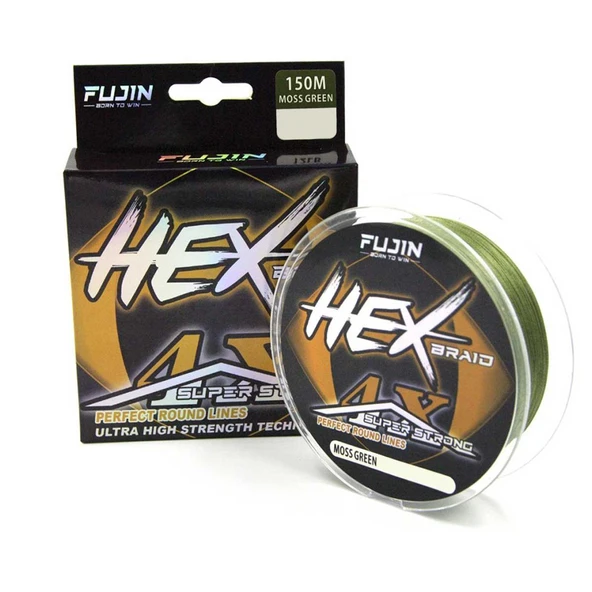 Fujin Hex Braid x4 Moss Green PE İp Olta Misinası 150mt ürün görseli 1