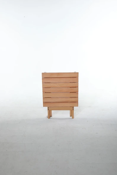 WoodenWorker Katlanır Sehpa Ahşap - Resim 4