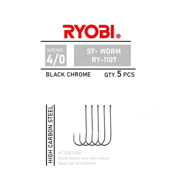 Ryobi St-Worm RY-1107 Black Nickel Olta İğnesi - Resim 4