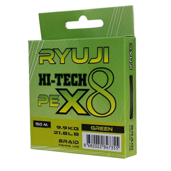 Ryuji Hi-Tech x8 Green İp Misina 150mt - Resim 4