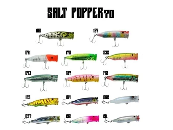 Fujin Salt Popper 70 mm 9.5 gr Su Üstü Maket Balık ürün görseli 1