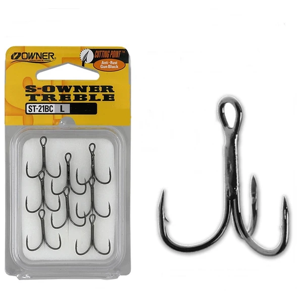 Owner S-Owner Treble 5621 ST-21BC Black Chrome Çarpma Olta İğnesi ürün görseli 1
