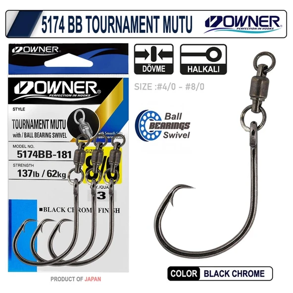 Owner 5174BB Tournament Mutu Bilyalı Fırdöndülü İğne ürün görseli 1