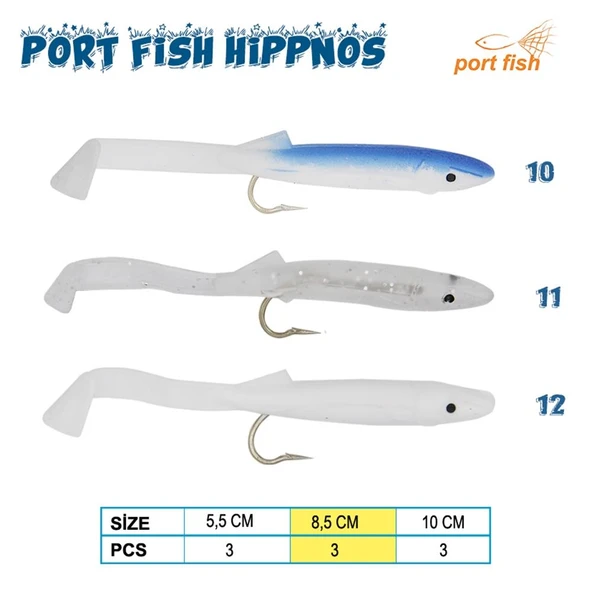 Portfish Hippnos 8,5cm Raglou Silikon Yem ürün görseli 1
