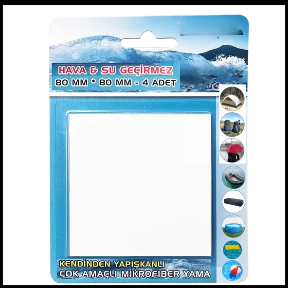 Uyguna-Yakala Mont, Şemsiye, Şişme Yatak Kendinden Yapışkanlı Tamir Yaması- Beyaz-DIR.122 ürün görseli 1