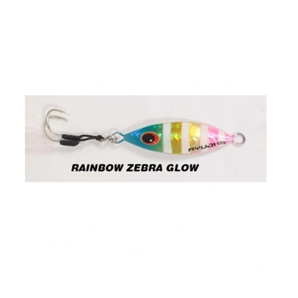 Ryuji Slow King Jig Yem  Rainbow Zebra Glow 60 Gr ürün görseli 1