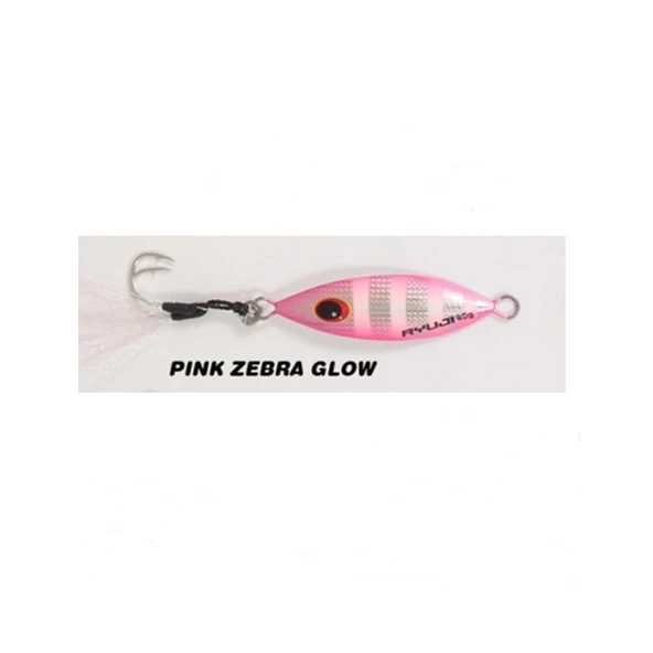 Ryuji Slow King Jig Yem  PİNK ZEBRA GLOW 30 Gr ürün görseli 1