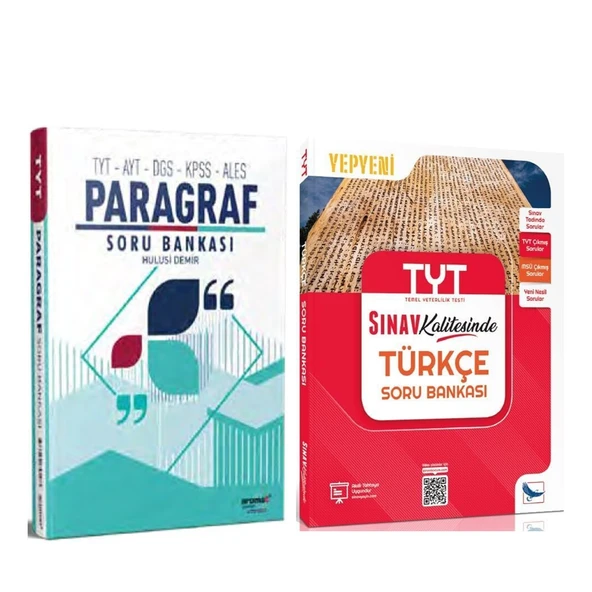 Aromat Yayınları TYT AYT DGS KPSS ALES Paragraf ve Sınav TYT Türkçe Soru Bankası Seti 2 Kitap ürün görseli 1