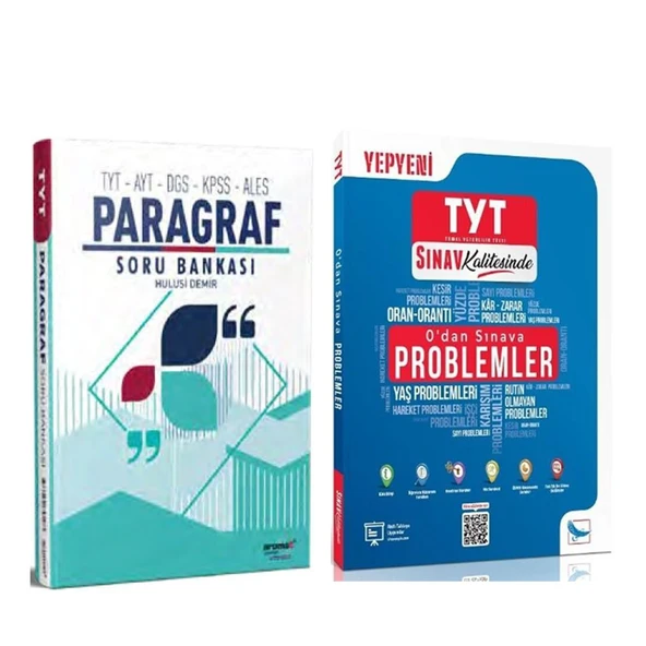 Aromat Yayınları TYT AYT Paragraf ve Sınav Yayınları 0 dan Sınava Problemler Soru Bankası Seti 2 Kitap ürün görseli 1