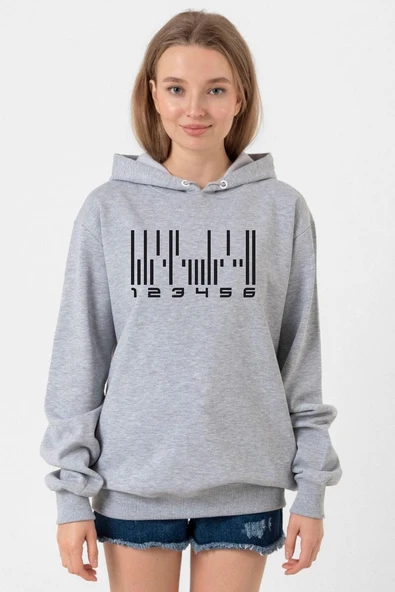 Dark Matter The Android Barcode Grimelanj Kadın 3ip Kapşonlu Sweatshirt ürün görseli 1