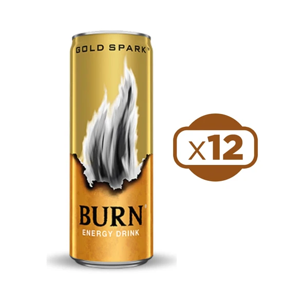 Burn Gold Spark Enerji İçeceği 250 Ml x 12 Adet ürün görseli 1