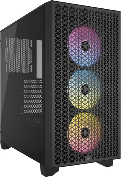 Corsair iCUE 3000D RGB Airflow CC-9011255-WW Fanlı Siyah ATX Oyuncu Kasası Outlet ürün görseli 1