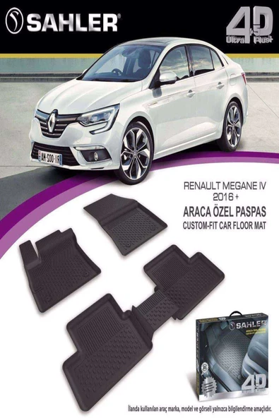 Sahler Megane 4 Havuzlu Paspas 4d 2019 Model Uyumlu ürün görseli 1