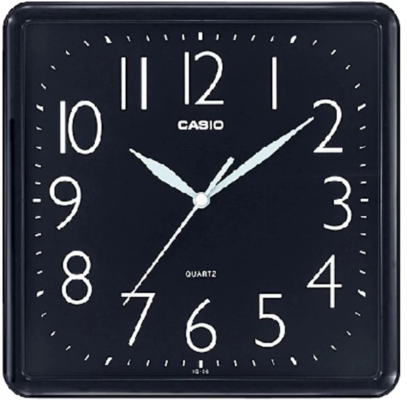 CASIO IQ-06-1DF SİYAH 24CM KARE DUVAR SAATİ ürün görseli 1
