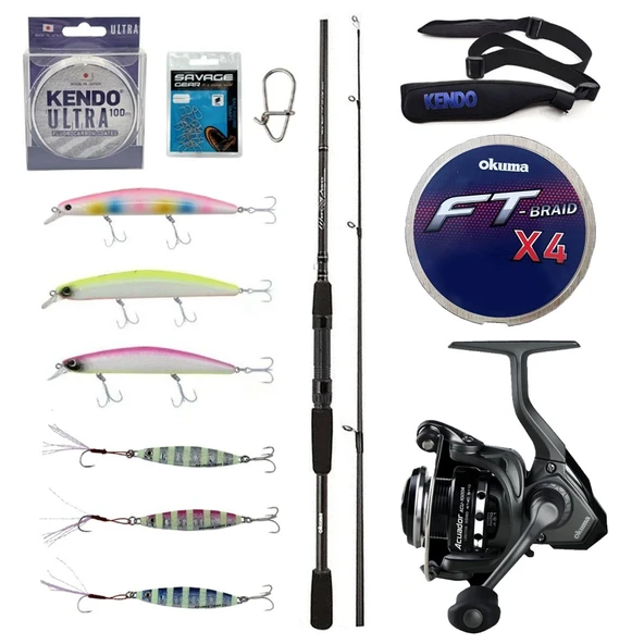 YekOutdoor Okuma Spin Olta Seti Okuma Wave Power 2,74 cm 7-30 gr 2 Parça Spin Kamışı&Okuma Acuador ACU-3000A 3+1BB Olta Makinesi ürün görseli 1