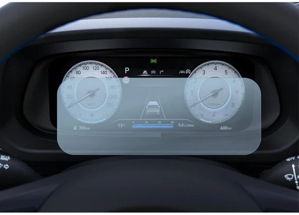 Hyundai Bayon 10.25 inç Dijital Gösterge Uyumlu 9H Nano Ekran Koruyucu ürün görseli 1