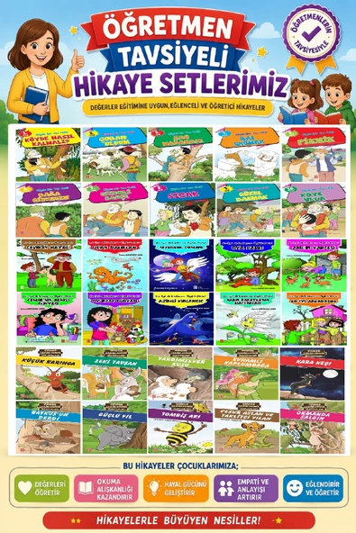 2.ve 3.Sınıf Öğrenciler İçin Öğretmen Tavsiyeli Okumayı Sevdiren Hikayeler (30 Kitap) ürün görseli 1