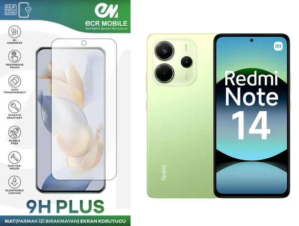 Redmi Note 14 Ekran Koruyucu MAT Parmak İzi Bırakmayan Uyumlu Esnek Nano Kırılmayan ürün görseli 1
