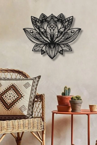 MANDALA LOTUS ÇİÇEĞİ METAL DUVAR DEKORU - Resim 5