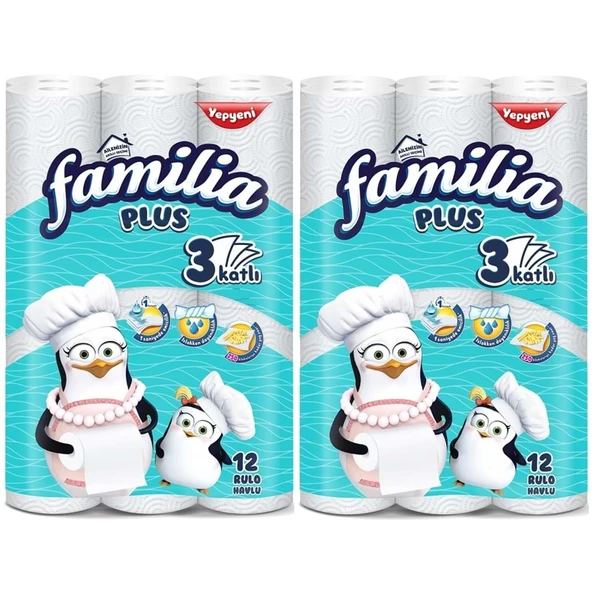 Familia Kağıt Havlu Plus 24 Lü Pk (3 Katlı) (2PK*12) ürün görseli 1
