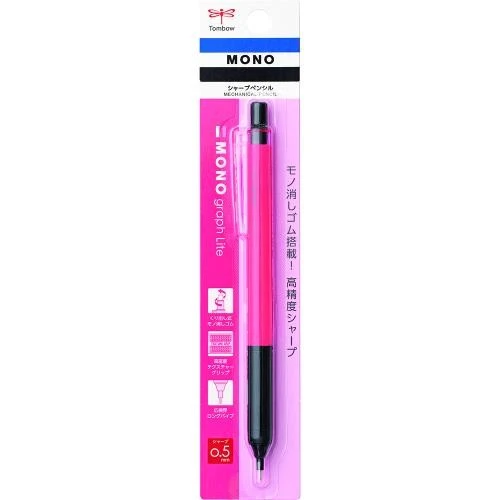 Tombow Mono Graph Lite Mekanik Kursun Kalem 0,5Mm Blisterli Neon Pembe ürün görseli 1