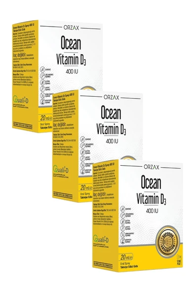 Ocean Vitamin D3 400 IU Sprey 20 ml x 3 Adet ürün görseli 1
