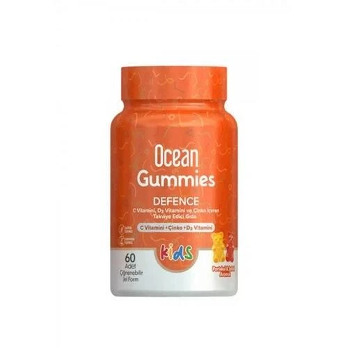 Orzax Ocean Gummies Defence Kids  60 Adet Çiğnenebilir Jel Form ürün görseli 1