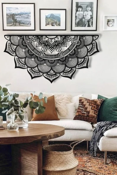 MANDALA DESENLİ METAL DUVAR DEKORU - Resim 2