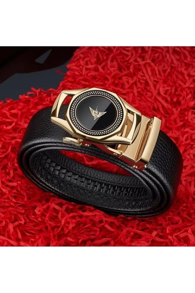 WİLLİAMPOLO Hakiki Deri Erkek Gold Tokalı Kemer ürün görseli 1