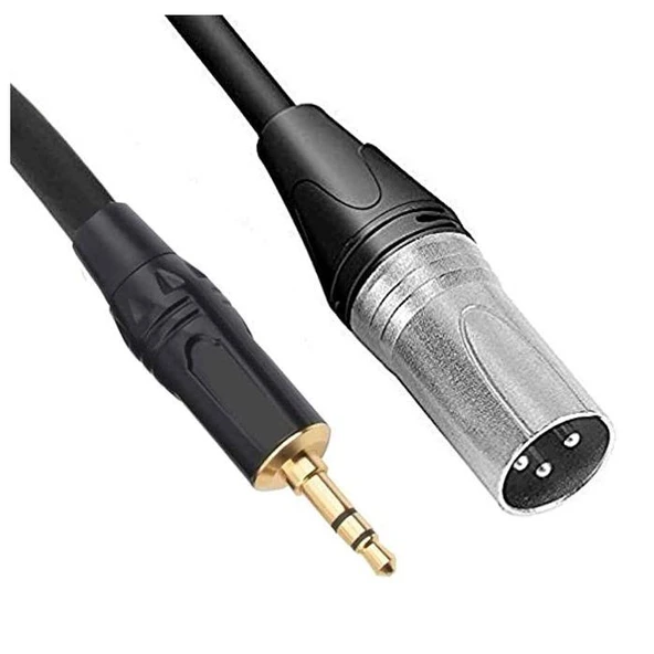 3-Pin XLR Erkek - 3,5 mm Stereo Erkek Ses Kablosu 7 metre ürün görseli 1