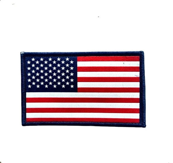 AMERİKA Bayrak Peç 11cm x 7 cm Arkası Cırtlı  - Arma -  Patch ürün görseli 1