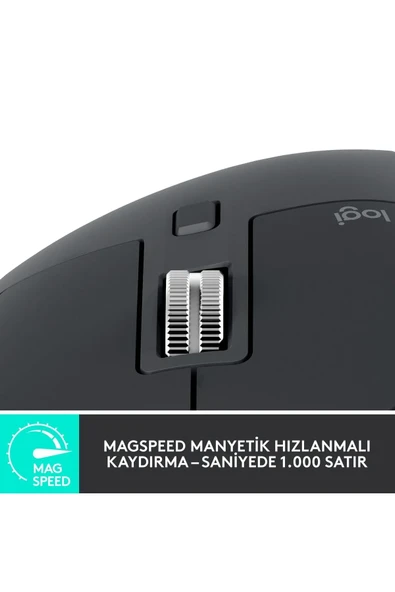Logitech MX Master 3S Kablosuz Mouse Siyah 910-006559 - Resim 4