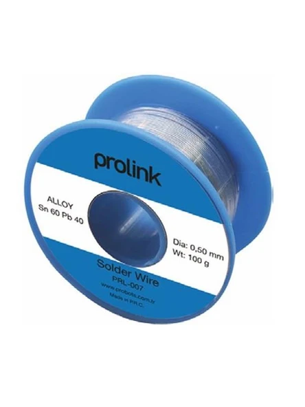Prolink Lehim Teli 100gr 0,50mm 60/40 Made in Taiwan  PRL-007 ürün görseli 1