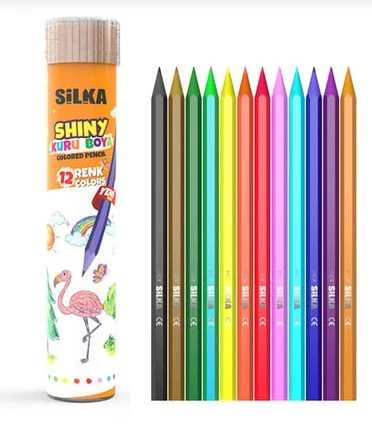 Silka Kaly Shiny Kuru Boya Kalemi 12 Renk Metal Tüp ürün görseli 1