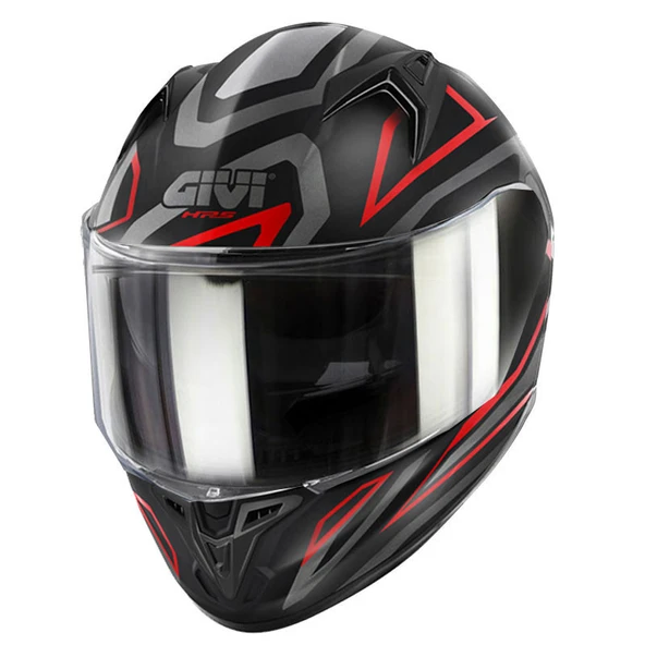 GIVI 50.7 PROTON MAT TITANIUM-KIRMIZI KASK ürün görseli 1