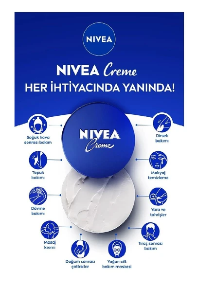 NİVEA 150ML MAVİ TENEKE KREM ürün görseli 1