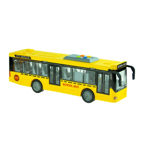 Oyuncak Okul Otobüsü Işıklı Sesli Sürtmeli 27 Cm ürün görseli 1
