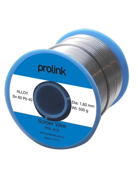 Prolink Lehim Teli 500gr 1,6mm 60/40 Made in Taiwan  PRL-019 ürün görseli 1