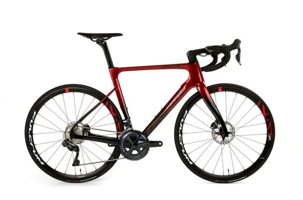 Bisan Unique Dura Ace DI2 53 Cm 2X11 Kırmızı Siyah Karbon yol yarış Bisikleti ürün görseli 1