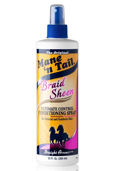Mane'n Tail Örgülü Saçlar İçin Kontrol ve Parlaklık Spreyi 355ML ürün görseli 1