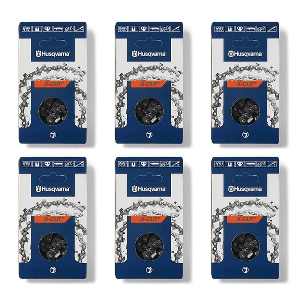 6'lı Paket Husqvarna Kesim Motoru Zinciri 3/8 Adım 34 Diş 1.3 mm Ayak ürün görseli 1
