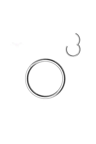 Gümüş Renk Paslanmaz Kararmaz Cerrahi Çelik Tam Halka Kıkırdak Tragus Helix Çelik Piercing - 3172 ürün görseli 1
