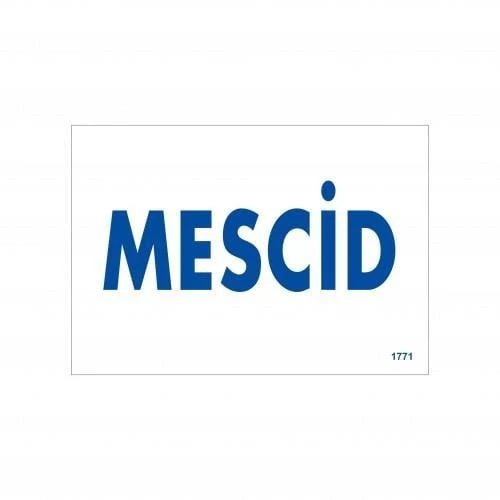 Mescid Uyarı Levhası 17,5x25 KOD:1771 ürün görseli 1