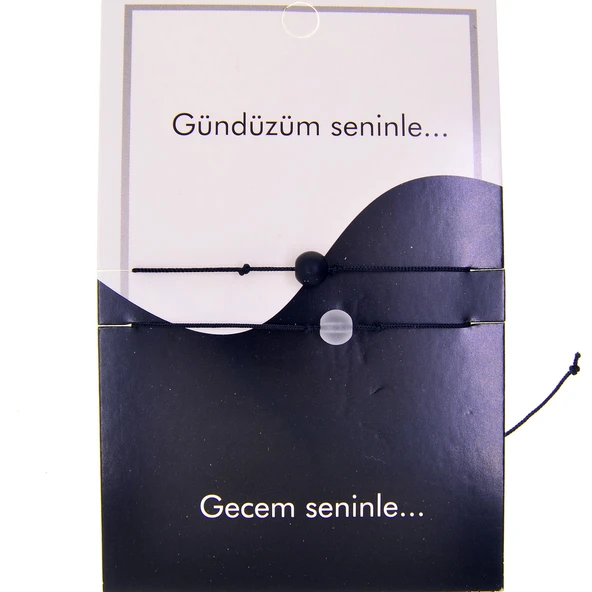 Altın Renk Gündüz Gece  Arkadaş Şans Bilekliği - 2689 ürün görseli 1