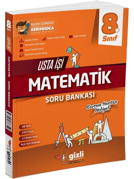 Gizli Yayınları 8. Sınıf Matematik Usta İşi Soru Bankası Kavram Haritası ürün görseli 1