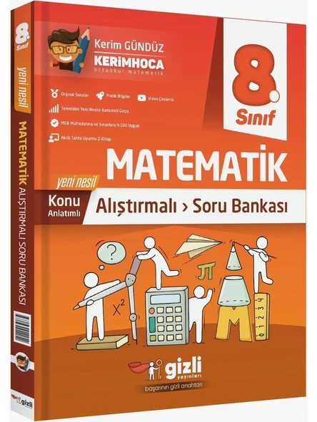 Gizli Yayınları 8. Sınıf LGS Matematik Konu Anlatımlı Alıştırmalı Soru Bankası ürün görseli 1