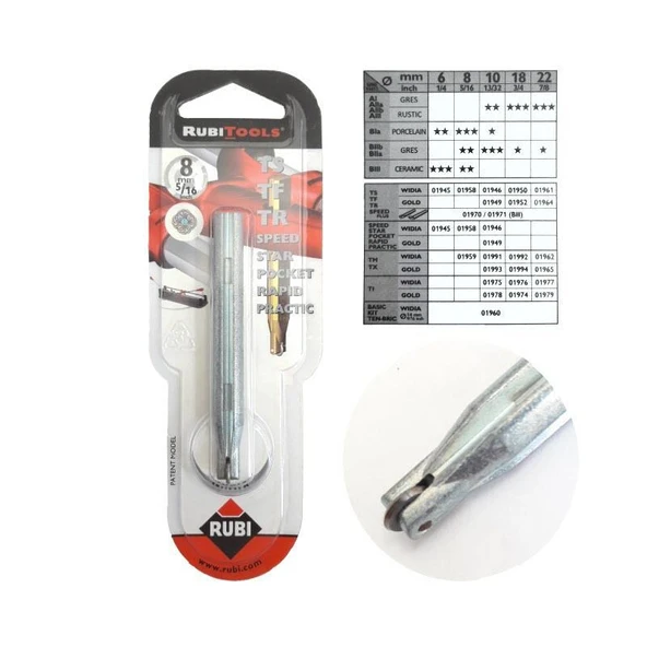 Rubi 8mm Seramik Kesme Elması 5/16 Elmas Uç ürün görseli 1